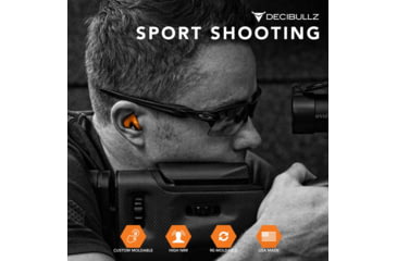 Image of Decibullz Custom Molded Earplugs, Orange, Standard, PLG1-ORG