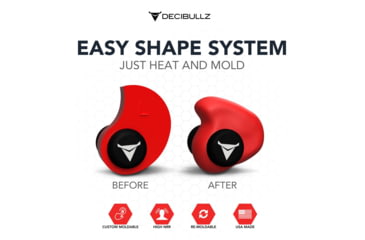 Image of Decibullz Custom Molded Earplugs, Red, Standard, PLG1-RED