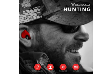 Image of Decibullz Custom Molded Earplugs, Red, Standard, PLG1-RED