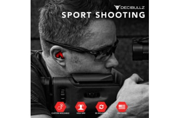 Image of Decibullz Custom Molded Earplugs, Red, Standard, PLG1-RED