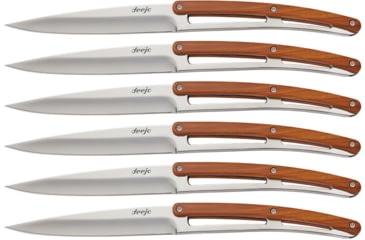 Image of Deejo Steak Knife Set, 4.25 Z40C13 stainless blade, Coralwood handle, 6AB000005