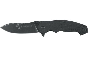 Image of Defcon 5 Alpha Tactical Folding Knife, 4.13in, SS 8Cr13MOV, Stonewashed Blade, Anodized Textured, Aluminum Handle, Black, D5-K001