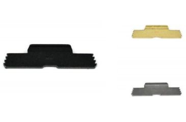 Image of DELTAC Extended Steel Slide Release Lever For Glock Model 17, 19, 26, 34, 45 Gen5, Black, Golden Metallic, Silver