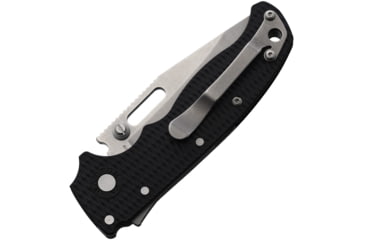 Image of Demko AD 20.5 Shark-Lock AUS-10A Folding Knife, 4in Closed, 3in Stonewash AUS-10A Clip Point Blade, Black Textured Grivory Handle, AD20.5F12