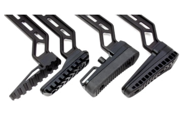 Image of A3 Industries Modular Folding Stock, Picatinny 1913 Hinge Mount, 6.25In Offset Extension Arm, A3T Aluminum Butt-Plate With Rubber Butt-Pad, Black, MS-H2-6.25-OFF-BP2