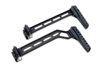Image of A3 Industries Modular Folding Stock, Picatinny 1913 Hinge Mount, 6.25In Offset Extension Arm, A3T Aluminum Butt-Plate With Rubber Butt-Pad, Black, MS-H2-6.25-OFF-BP2