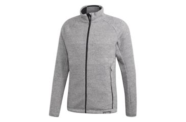 Image of Demo, Adidas Terrex Knit Fleece Jacket - Mens, Medium Grey Heather, M, CY2147-M