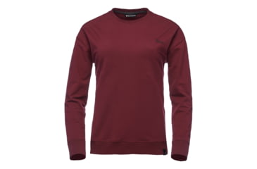 Image of Demo, Black Diamond W Ridge Logo Crew - Womens, Bordeaux, Small, AP7300336018SML1
