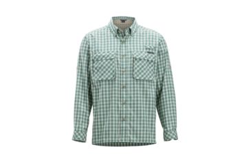 Image of Demo, ExOfficio Air Strip Gingham Long Sleeve - Mens, Bonsai, Medium, 1001-3231-Bonsai-M