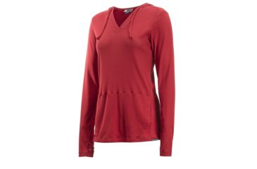 Image of Demo, ExOfficio BA Lumen Hoody - Women's, Bolero Red, Small, 2111-2833-Bolero Red-S