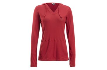 Image of Demo, ExOfficio BA Lumen Hoody - Women's, Bolero Red, Small, 2111-2833-Bolero Red-S