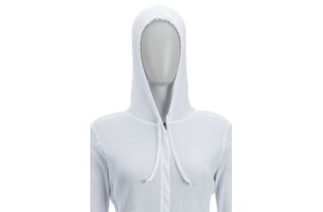 Image of Demo, ExOfficio BugsAway Lumen Full Zip Hoody - Women's, White, M, 21113285-1000-M