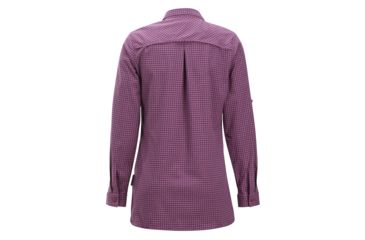 Image of Demo, ExOfficio Palata Check Long Sleeve - Women's, Rosebay/Navy, Small, 2001-3217-Rosebay/Navy-S