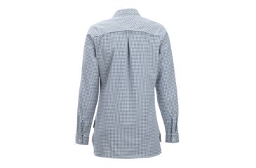 Image of Demo, ExOfficio Palata Check Long Sleeve - Women's, White/Navy, Small, 2001-3217-White/Navy-S