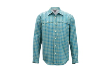 Image of Demo, ExOfficio Vuelo Gingham Long Sleeve - Mens, Citronella, Medium, 1001-3229-Citronella-M