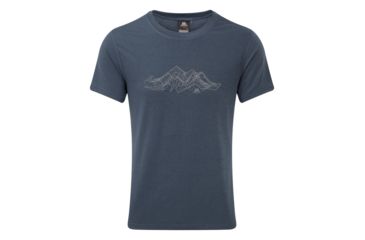 Image of Demo, Mountain Equipment Groundup Mountain Tee - Mens, Denim Blue, Large, ME-004028-DNB-L,
