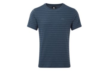 Image of Demo, Mountain Equipment Groundup Tee - Mens, Denim Blue Stripe, Large, ME1942