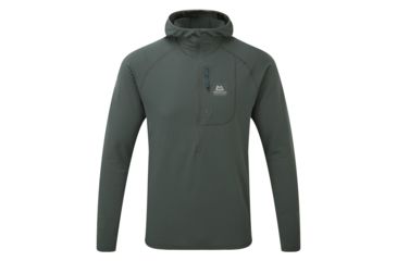 Image of Demo, Mountain Equipment Solar Eclipse Hooded Zip Tee - Mens, Moorland Slate, Large, ME-002947-MOOR-L,