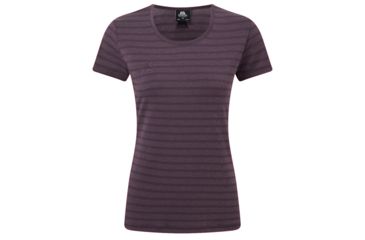 Image of Demo, Mountain Equipment Stripe Tee - Womens, Blackberry stripe, 12, ME-001554-BBST-12,
