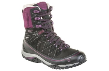 Image of Demo, Oboz Juniper 8in Insulated B-DRY Winer Boot - Womens, Eclipse Black / Beet, 7, 81702-EBB-Medium-7