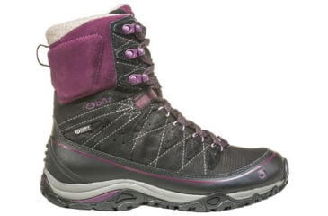 Image of Demo, Oboz Juniper 8in Insulated B-DRY Winer Boot - Womens, Eclipse Black / Beet, 7, 81702-EBB-Medium-7