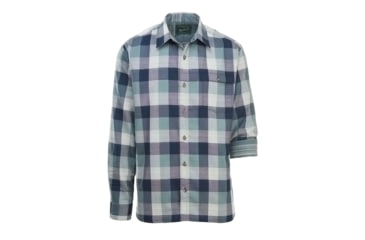 Image of Demo,Woolrich Men's Weekend Double Weave Long Sleeve Shirt, Deep Indigo Buffalo, L, 6178-DIB-DEMO