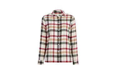 Image of Demo,Woolrich Womens The Pemberton Flannel Shirt, Ivory Multi, M, 2464-IVU-DEMO