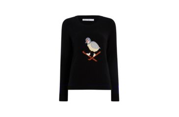 Image of Demo,Woolrich Womens Woolrich Motif Sweater, Black, M, 13776-BLK-DEMO