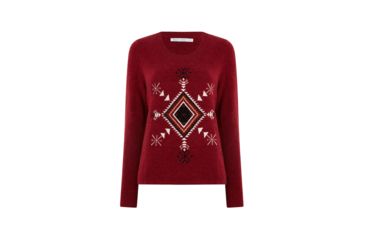 Image of Demo,Woolrich Womens Woolrich Motif Sweater, Picante, M, 13776-PCE-DEMO