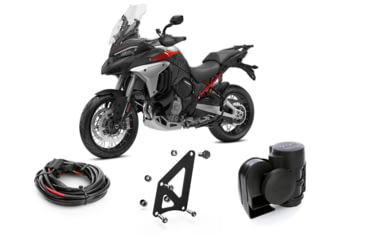 Image of Denali Electronics Soundbomb Horn Bundle for Ducati Multistrada V4 2021, Black, One Size, ducati-mtrada-v4-2021