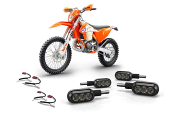 Image of Denali Electronics T3 Front &amp; Rear Turn Signal Bundle for KTM EXC, Black, One Size, t3-front-r-turnb-ktm-ex