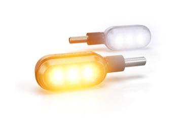 Image of Denali Electronics T3 Switchback M8 Led Turn Signals, Front, Black, One Size, turn-ignal-front