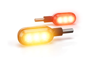 Image of Denali Electronics T3 Switchback M8 Led Turn Signals, Rear, Black, One Size, led-turn-ignal-r