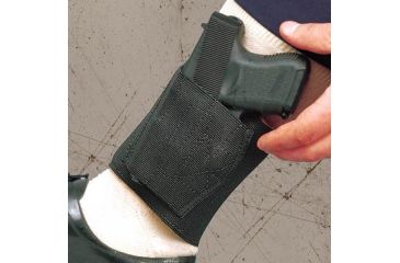 Image of DeSantis Apache Ankle Rig Holster - Left, Black 062BBLAZ0 - FITS MOST LARGE AUTOS