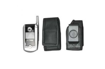 Image of DeSantis Black - E-Z Draw Leather Cellphone Holster L13KJ15Z4