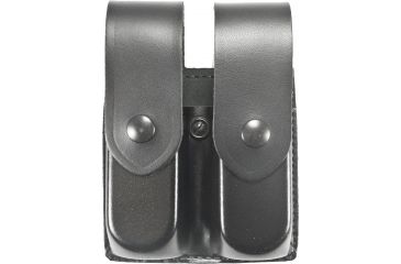 Image of DeSantis Black - Plain - Double Mag Pouch - Black Snap U41BJNNZ3