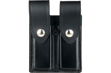Image of DeSantis Black - Plain - Double Mag Pouch - Nickel Snap U41BJEEZ1
