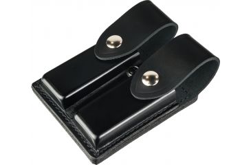 Image of DeSantis Black - Plain - Double Mag Pouch - Nickel Snap U41BJEEZ1