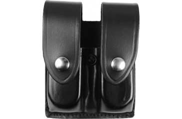 Image of DeSantis Black - Plain - Double Mag Pouch - Nickel Snap U41BJHHZ1