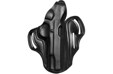 Image of DeSantis Cocked &amp; Locked Thumb Break Scabbard Leather Belt Holster, Springfield Armory Prodigy w/ Or w/Out Red Dot, 5in, Left Hand, Black, 1CLBB8WZ0