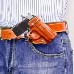 Image of DeSantis Criss-Cross, Belt Holster, Right Hand, Tan 155TA8JZ0