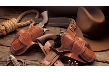 Image of DeSantis Desperado Leather Belt Holster, Ruger Vaquero 4 3/4in, Colt SAA 4 3/4in, Right Hand, Lined, Tan, 088TC54Z0