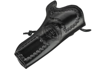 Image of DeSantis Doc Holliday Leather Belt Holster, Colt SAA 4 3/4in, Ruger Vaquero 4 5/8in, Left Hand, Lined, Black, 081BD54Z0