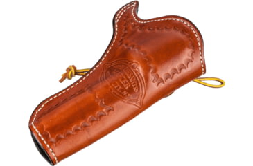 Image of DeSantis Doc Holliday Leather Belt Holster, Colt SAA 3 1/2in, Ruger Vaquero 3 1/2in, Left Hand, Lined, Tan, 081TD53Z0