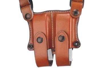 Image of DeSantis Double Magazine Pouch for Shoulder Rigs, Single Stack 9mm/40cal, Ambidextrous, Plain, Tan, A24TJEEZ0