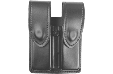 Image of DeSantis Double Magazine Pouches, Glock 17, 22, 37, H&amp;K USP 9/40, Para P13, P14, Hidden Snap Closure, Ambidextrous, Plain, Black, U41BJJJZ5