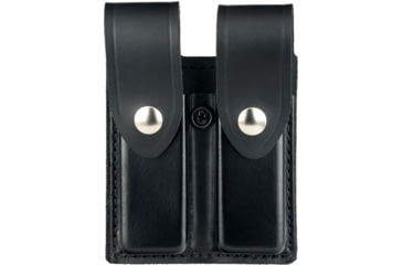 Image of DeSantis Double Magazine Pouches, Glock 20, 21, 21SF, H&amp;K USP 45, Nickel Snap Closure, Ambidextrous, Plain, Black, U41BJNNZ1