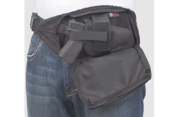 Image of DeSantis Gunny Sack Belt Nylon Holster, Kahr K9/40, P9/40/45, MK9/40, PM9, Keltec PF9, Colt Officer, Defender, New Agent 45, Ambidextrous, Nylon, Black, R60BJD6Z0