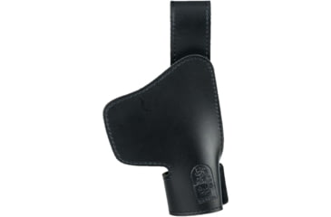 Image of DeSantis Invisible Agent Leather IWB Holster w/o Clip, Fits Most Semi Autos and Revolvers, Left Hand, Plain, Black, 005BBZZZ0