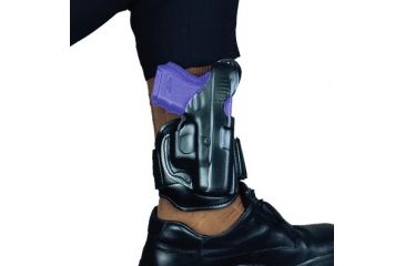 Image of DeSantis Leather Ankle Rig Holster - Left, Black 044BBS1Z0 - S&amp;W J 332, 340, 342, 432PD, 442, 640, 640-1, 642, M&amp;P 340 2in.-2 1/4in.